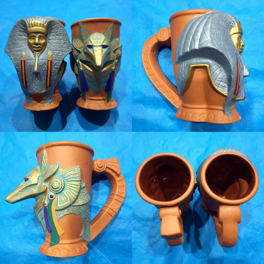 Vintage 90s Stargate Cup Mug Ra Anubis Egyptian Collectors thumbnail