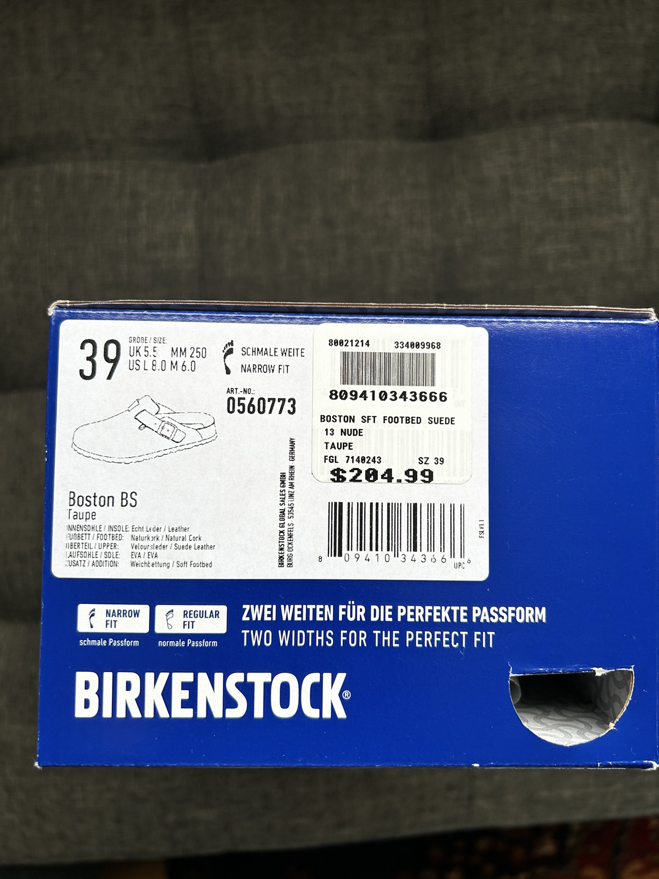 Boston Birkenstock -Tan velvety soft suede leather - size 39 - photo 5
