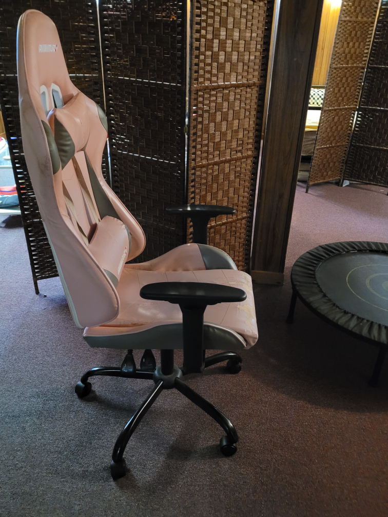 🥕🥕Pink gaming chair.  Make an offer. image indicator(3)