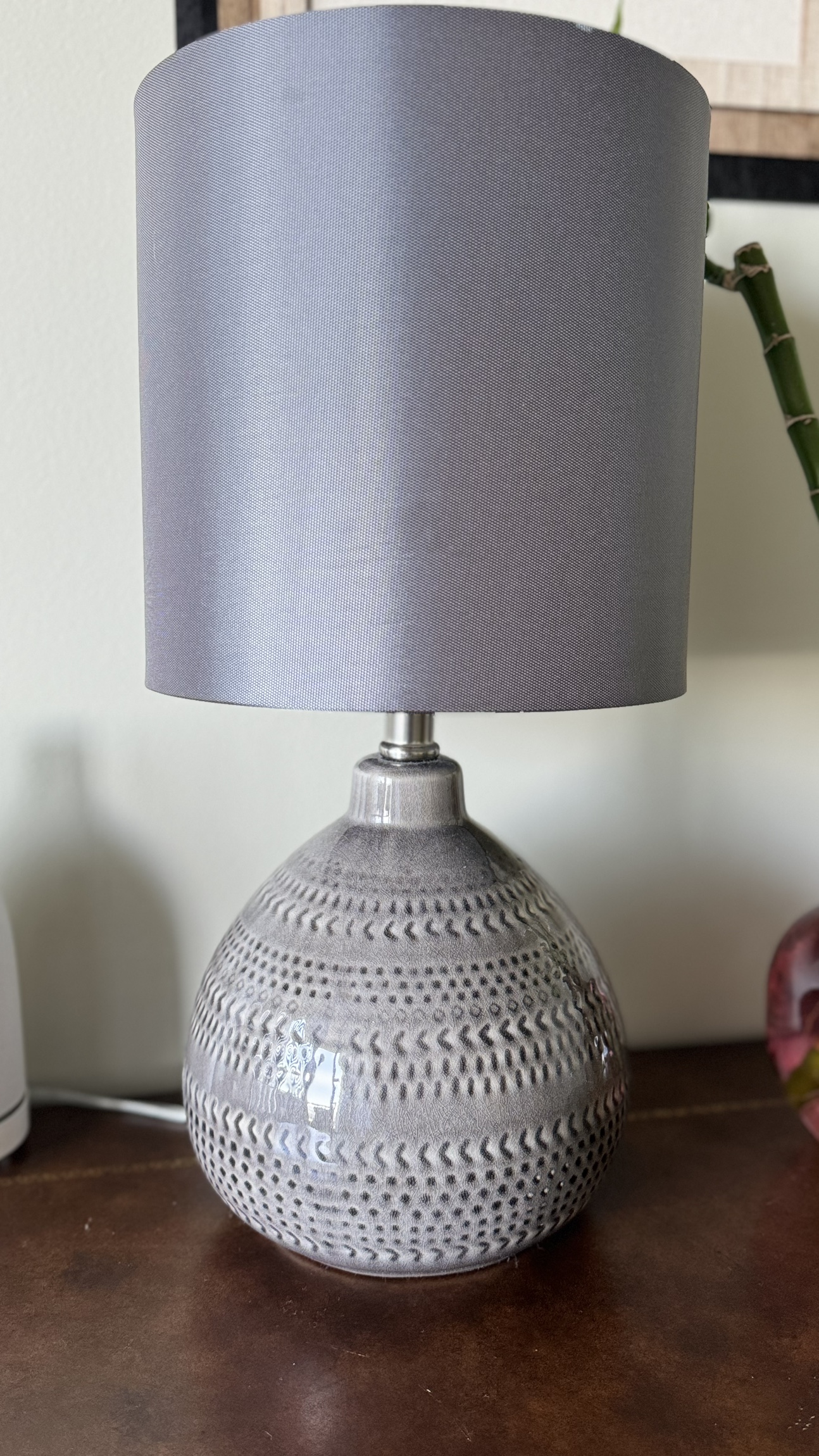 Grey Ceramic Night Lamp - photo 3