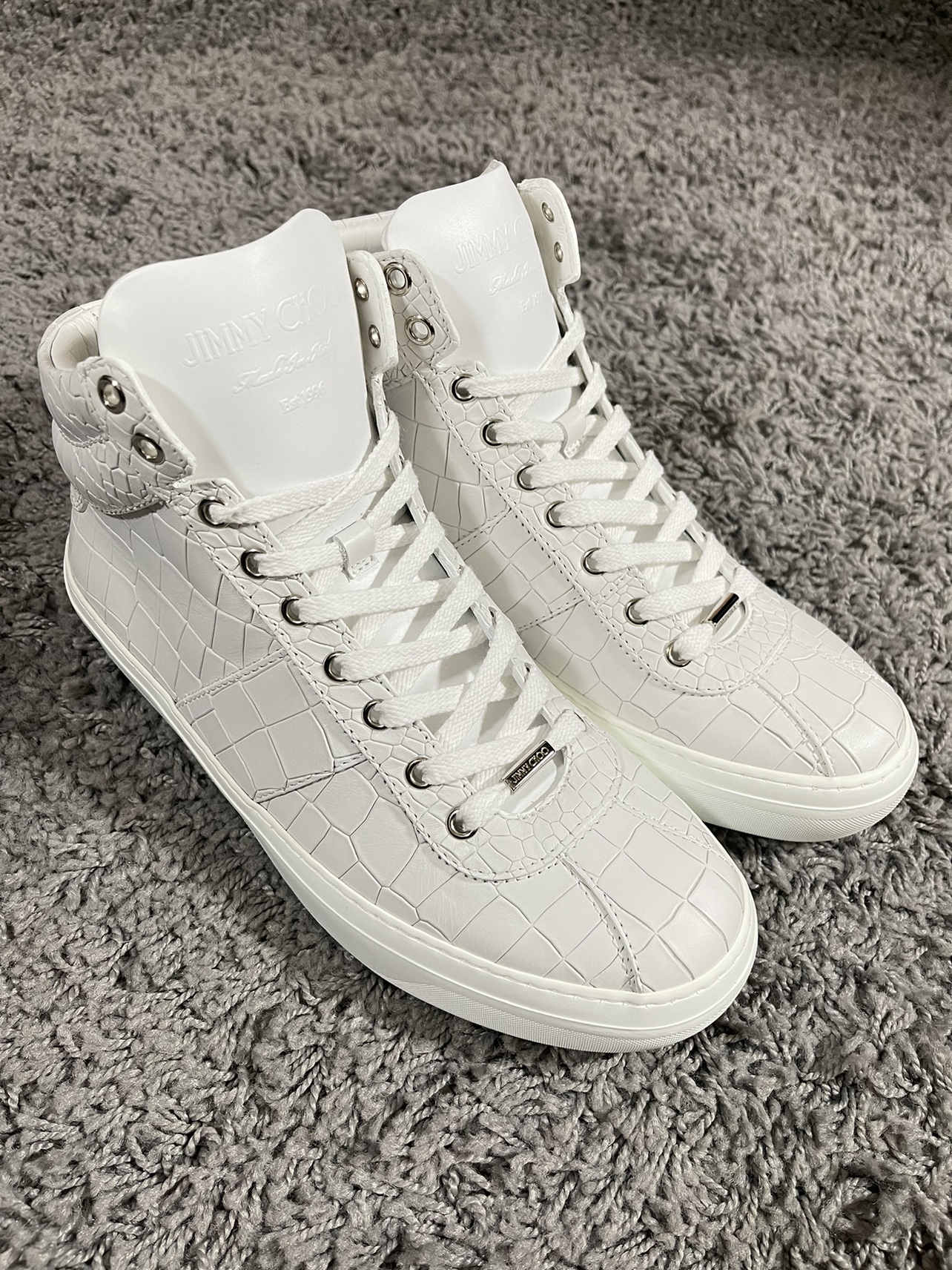 Jimmy Choo Ultra White Croc Belgravi Limited Edition Sneaker image indicator(2)