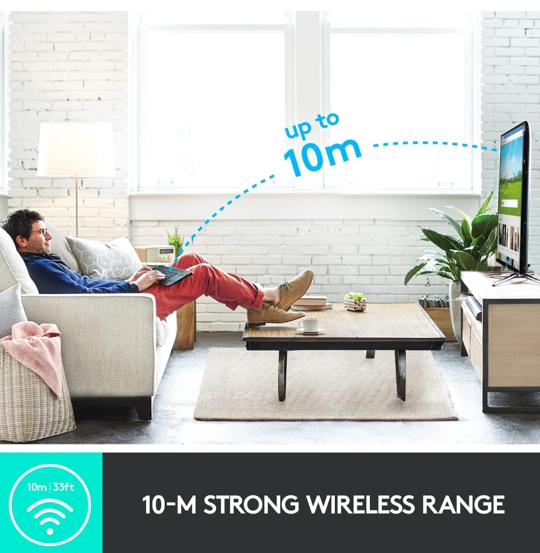 Logitech K400 Plus Wireless Touch TV Keyboard With Mouse image indicator(3)