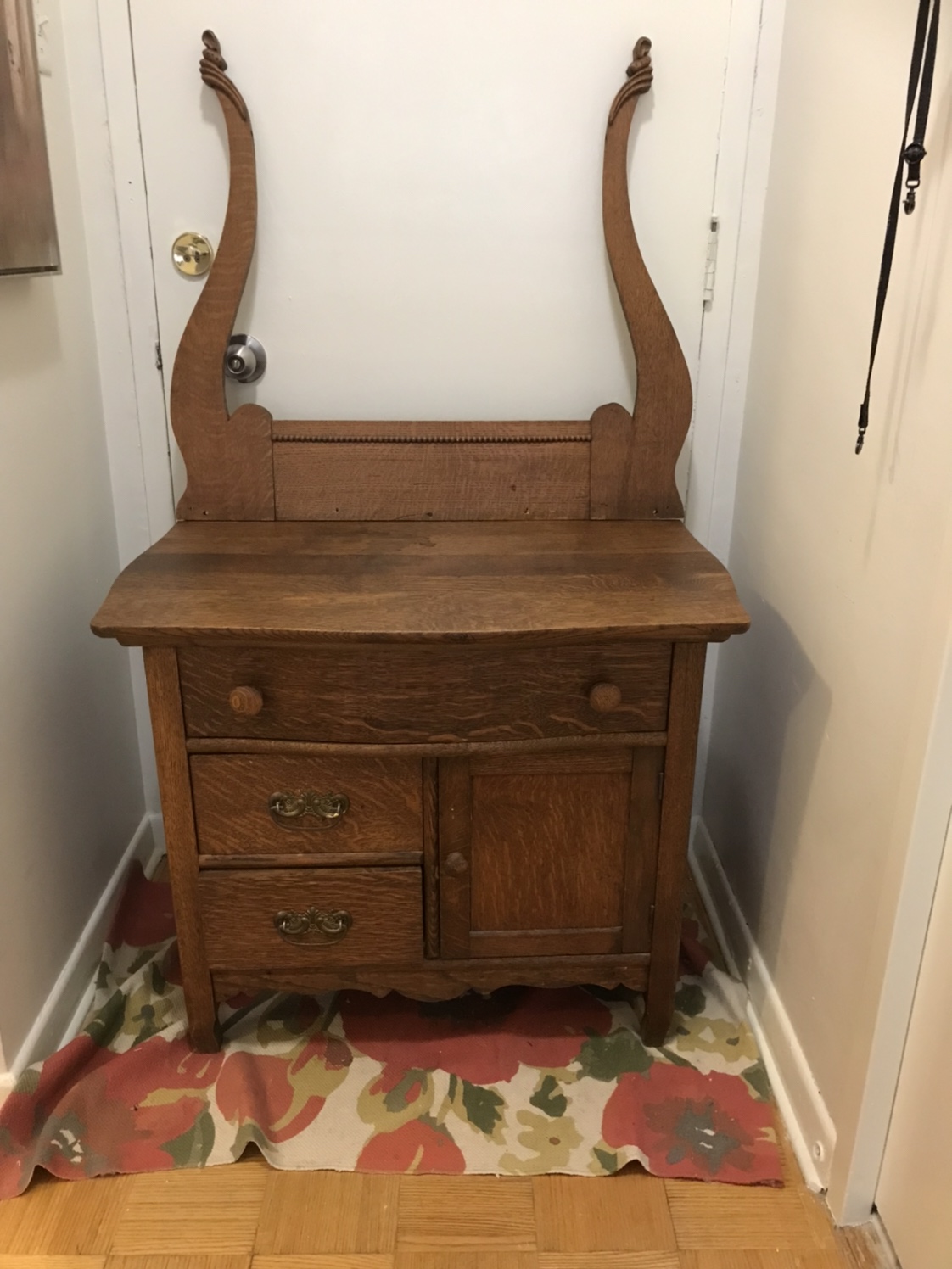 Washstand, as shown, Oak antique thumbnail