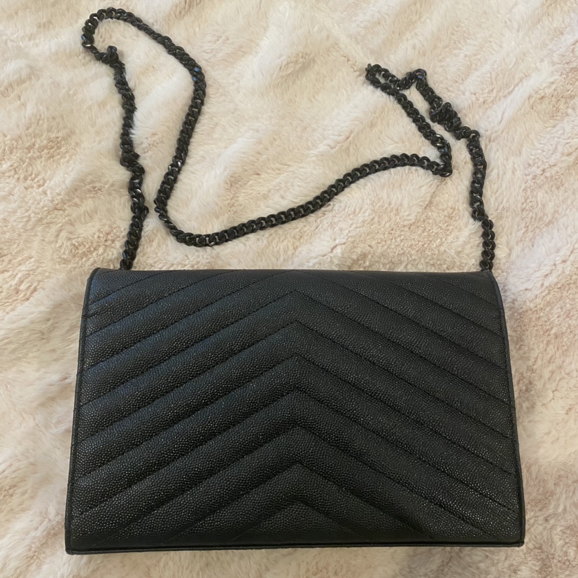 Saint Laurent Cassandre Leather Wallet-on-Chain - photo 5