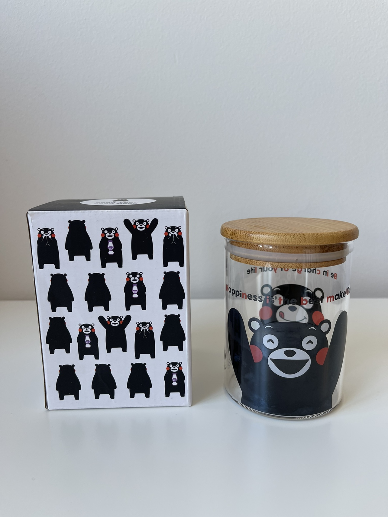 KUMAMON glass container