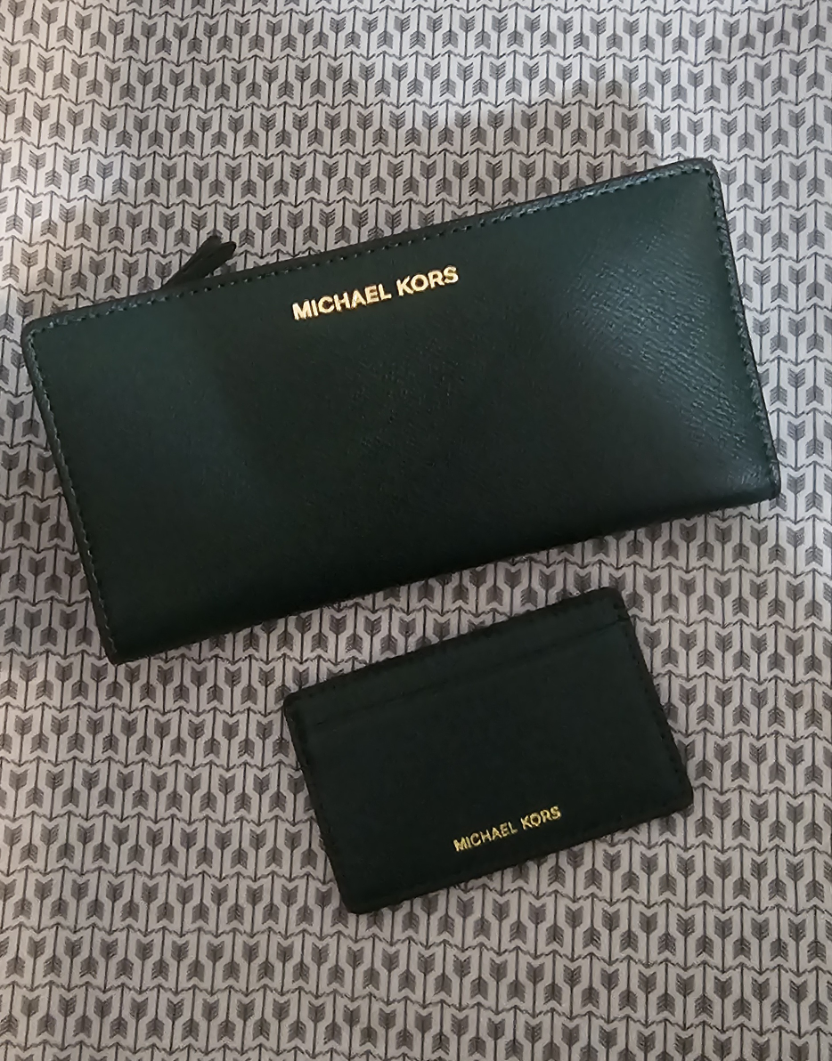 Michael Kors green wallet thumbnail