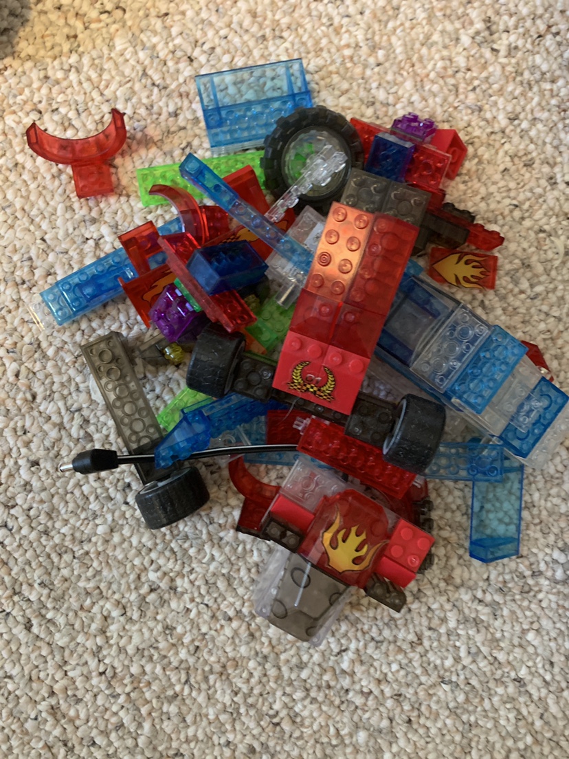 Toy car building bricks