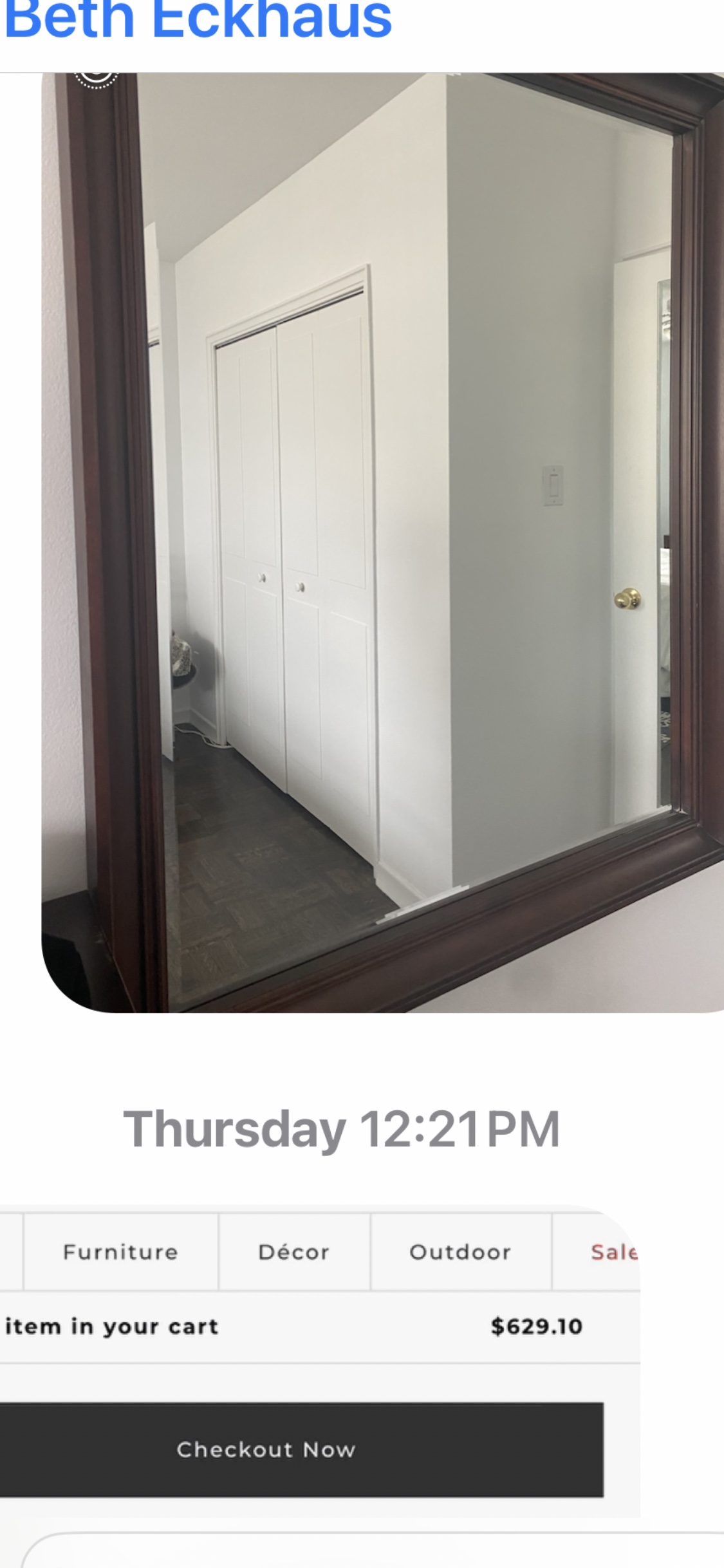 Wood frame mirror thumbnail