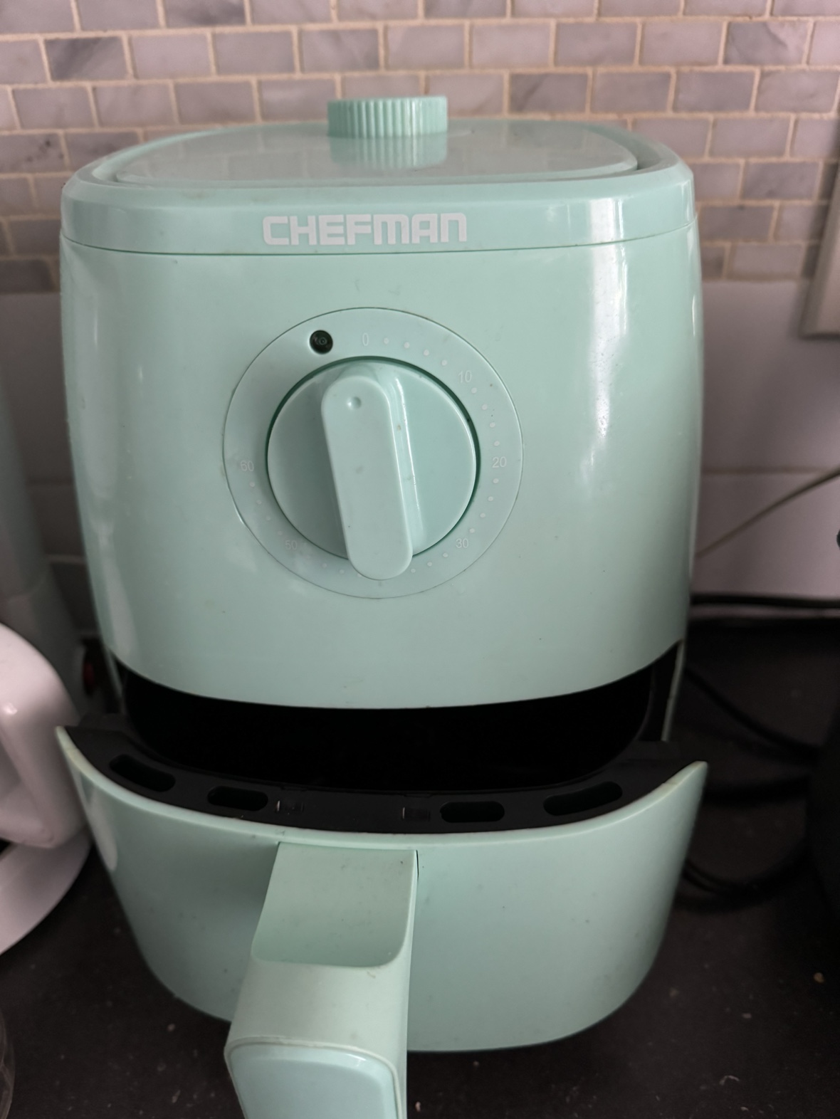Chefman personal air fryer, 2L, Aqua