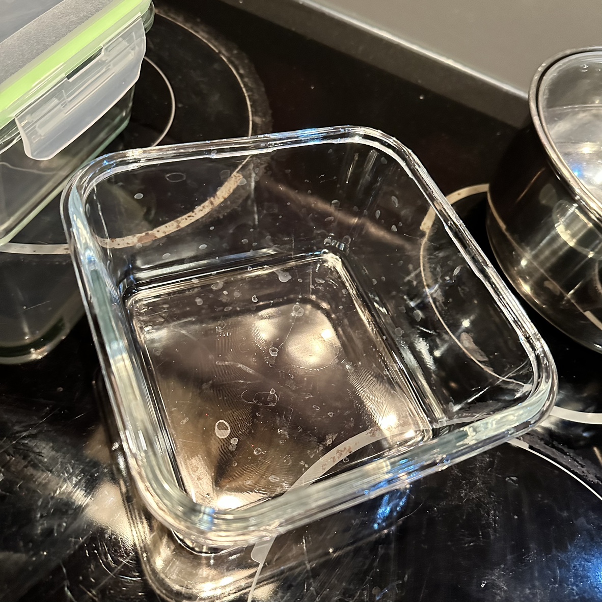 Stainless steel pot+2 glass containers image indicator(9)