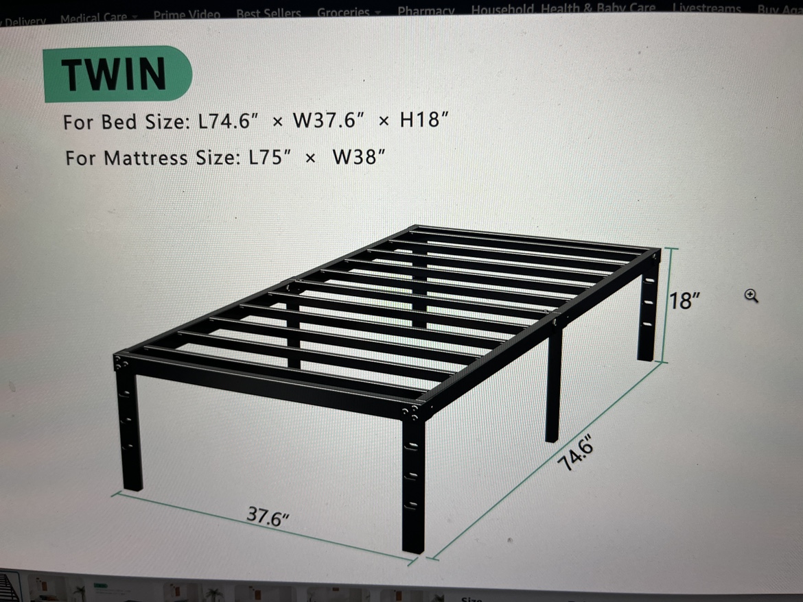 Twin bed frame - photo 2