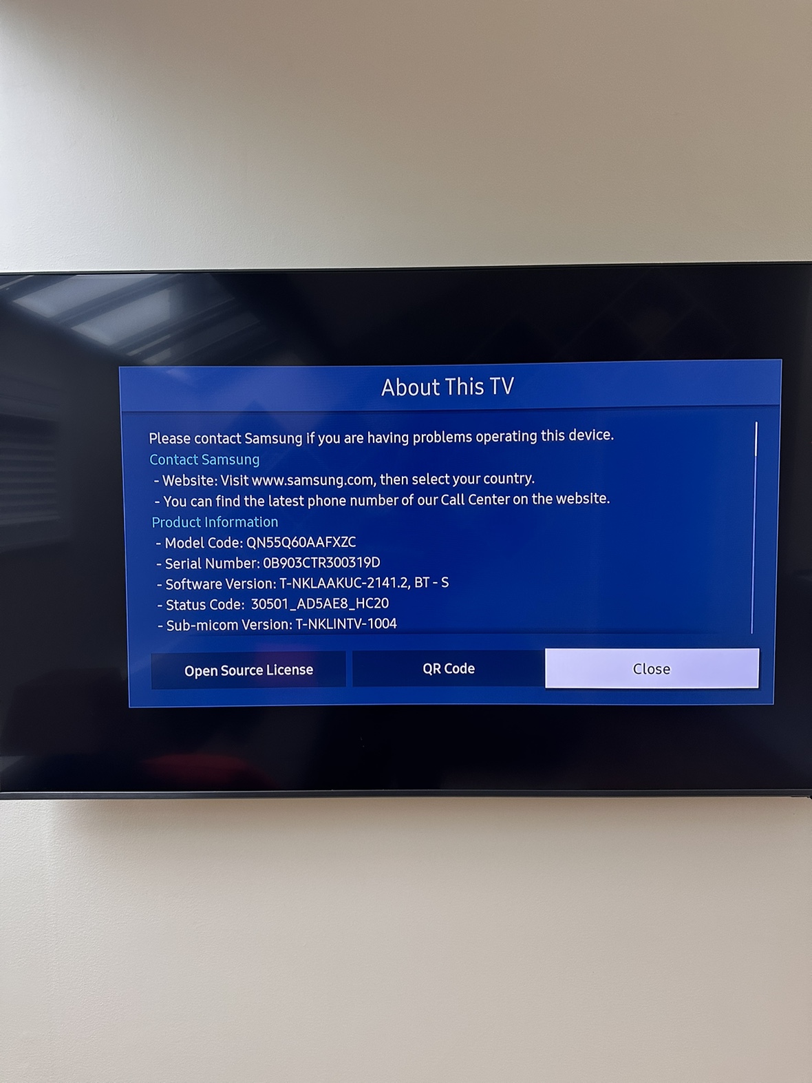 Samsung 55 inch QLED 4K smart TV ultra HD image indicator(2)