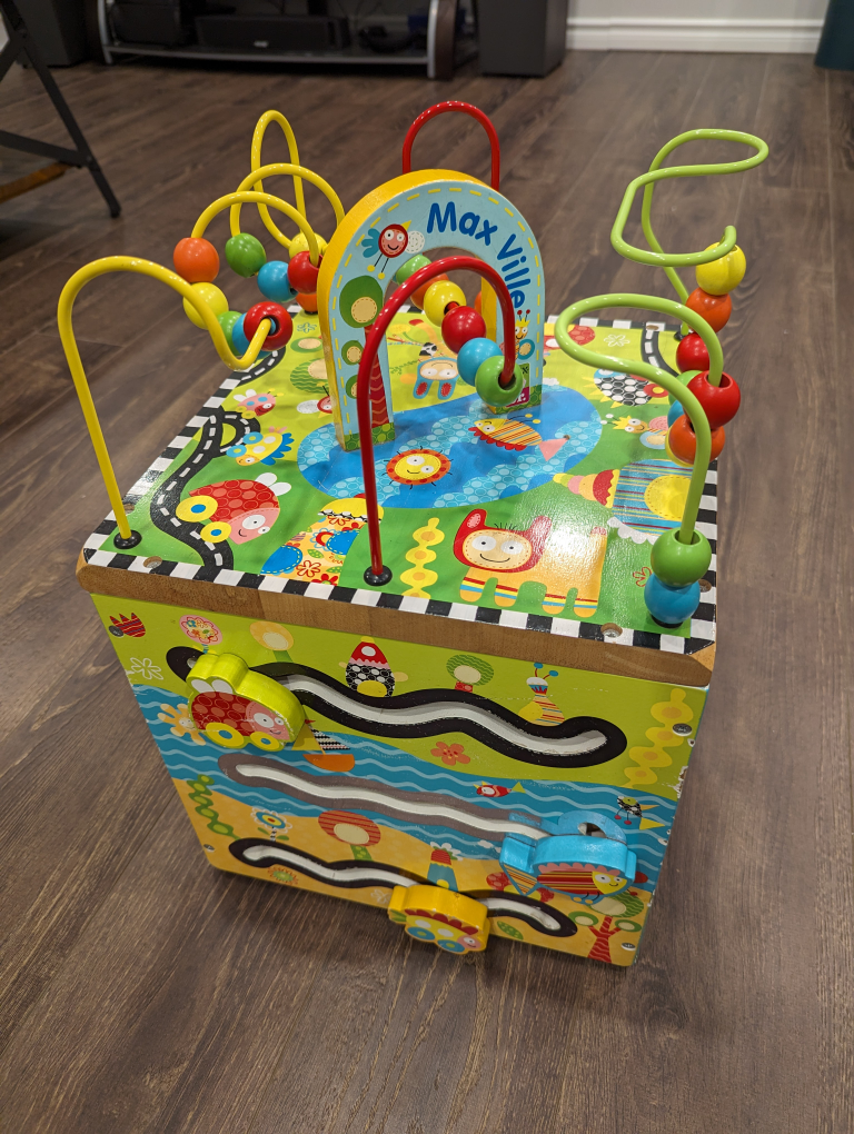 Maxville Wooden Activity Cube for Kids