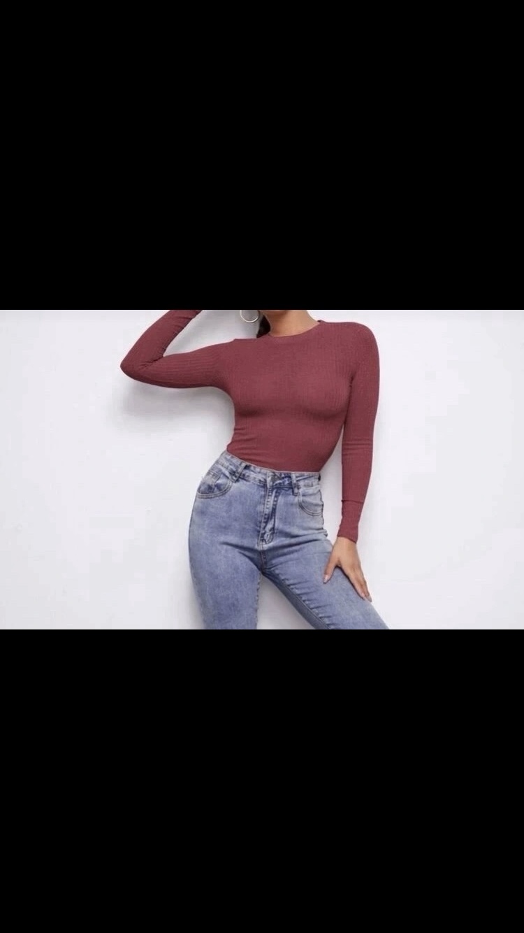 Shein Women’s Pink Ribbed Long Sleeve Shirt Top👚 Size XL❤️🩷💜🌹🥀🌷 image indicator(4)