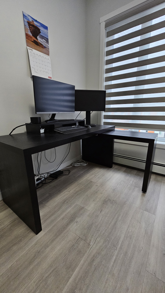 MALM Desk with Pull-Out Panel