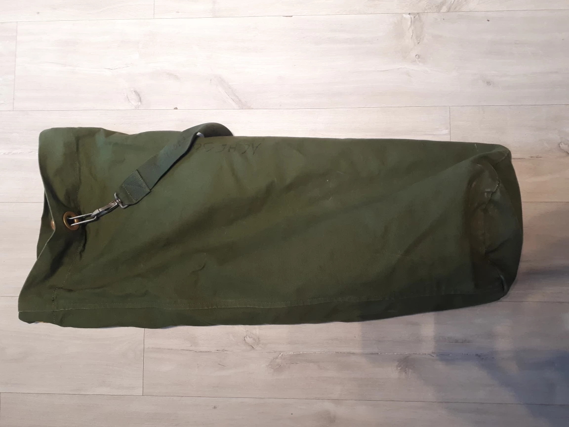 Military Army duffel bag vintage green canvas 35in