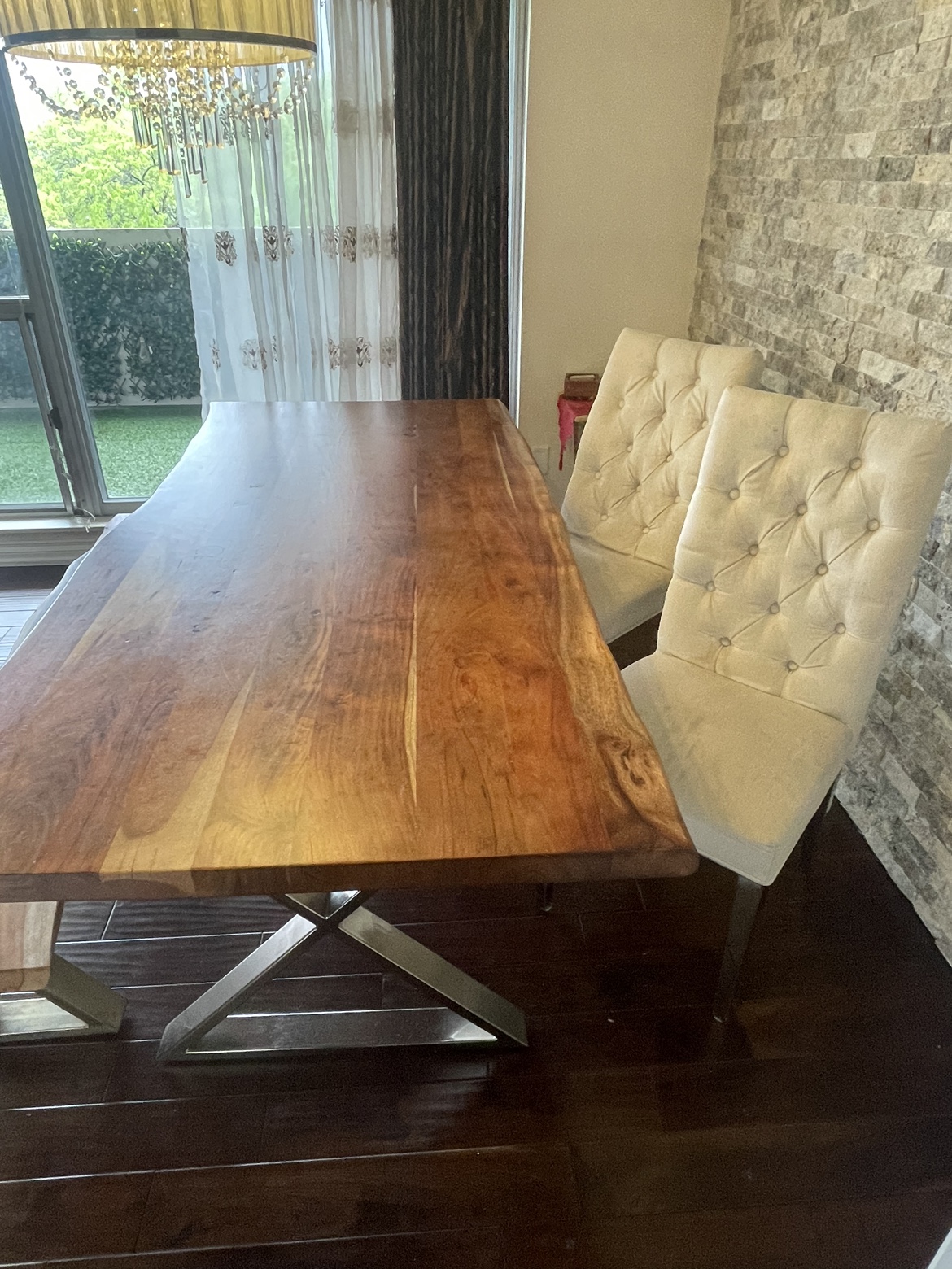 Dinning Table with Bench and Chair - photo 2