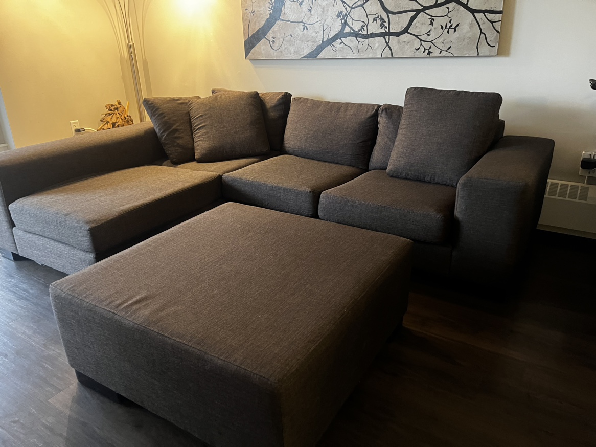 Sectional with ottoman
