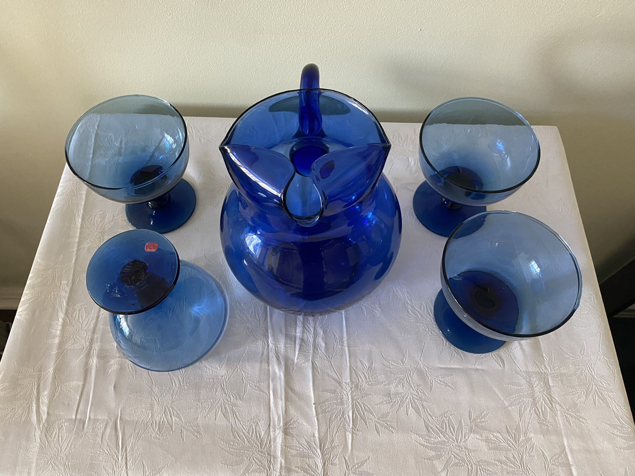 Mexican Cobalt Blue Pitcher And Glasses image indicator(3)