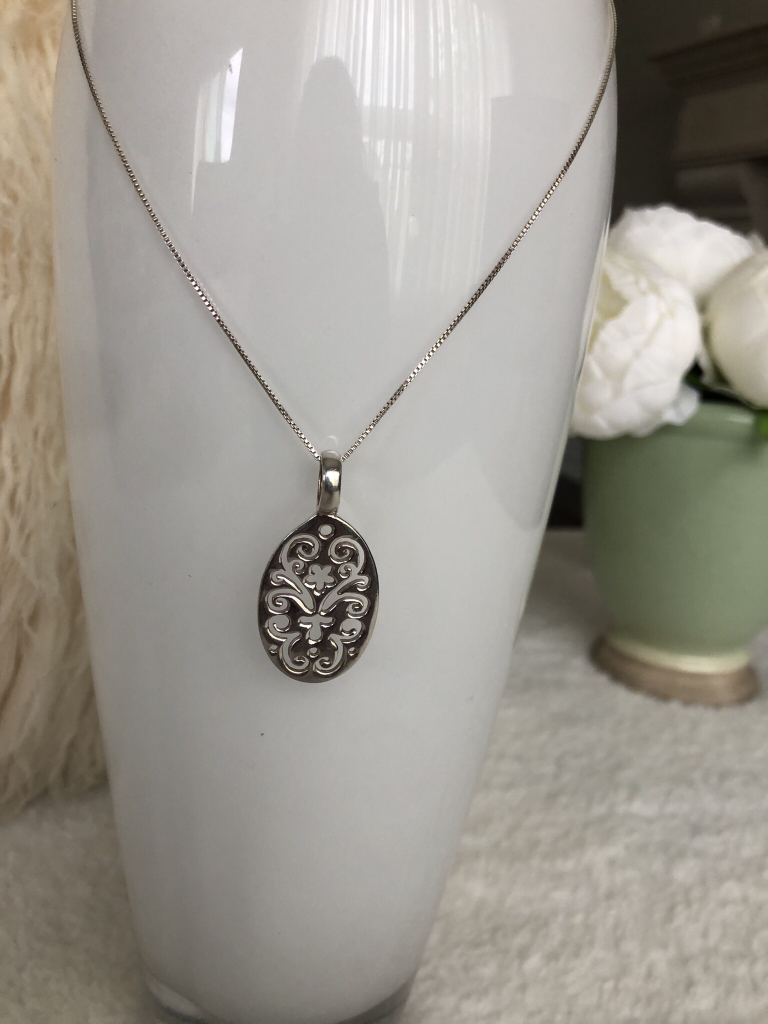 Sterling silver (925) pendant and necklace. - photo 4