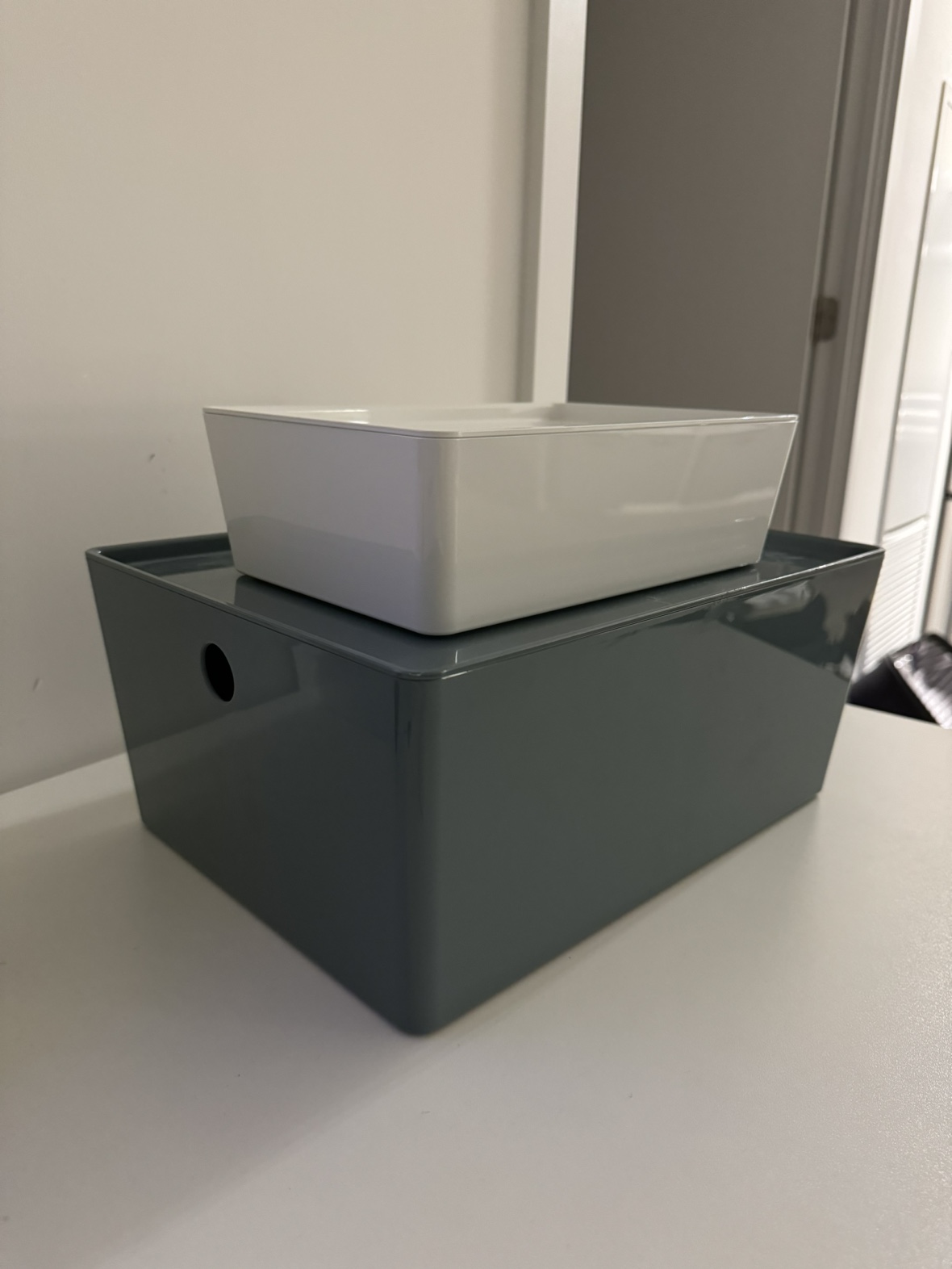 Two Ikea boxes with lids thumbnail