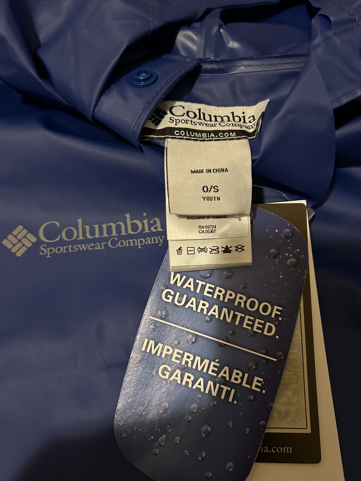 New Columbia youth unique poncho for rain image indicator(5)