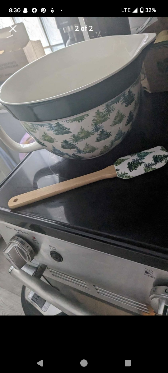 Christmas bowl and spatchula