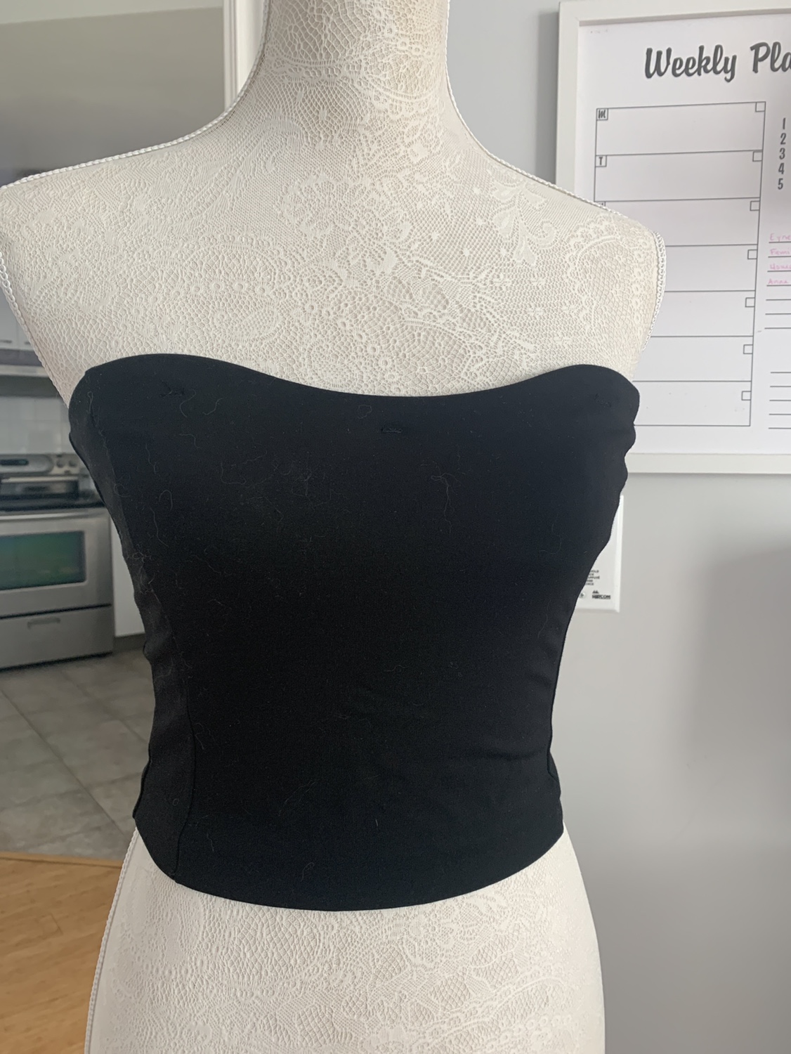 Strapless top