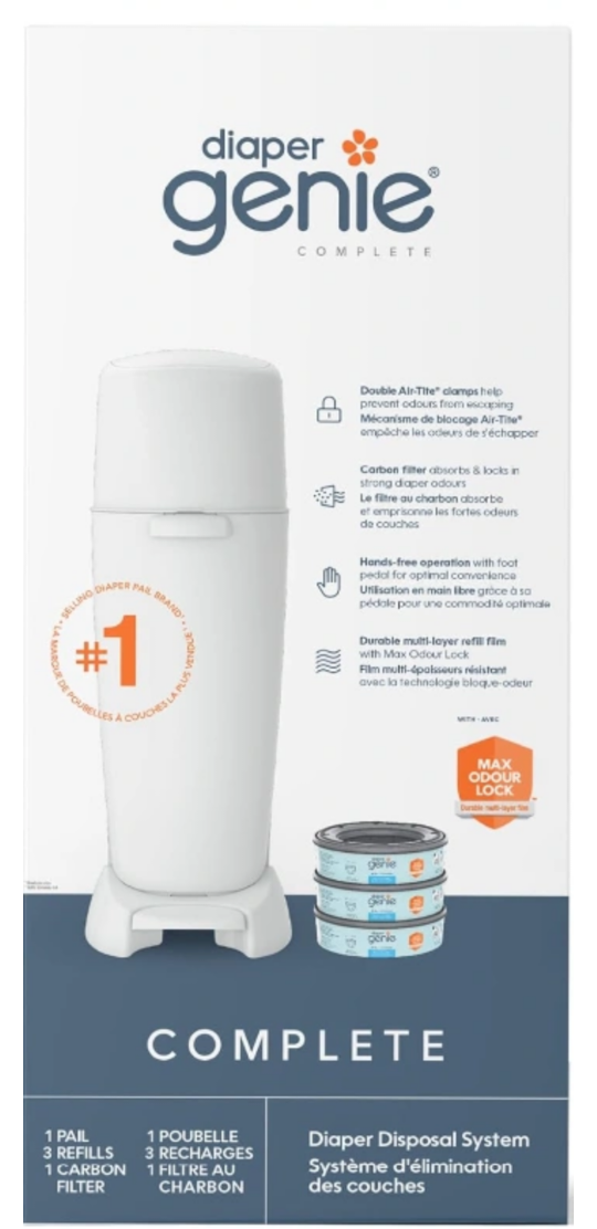 Diaper Genie Complete with 3 Refills and Filter Brand New thumbnail