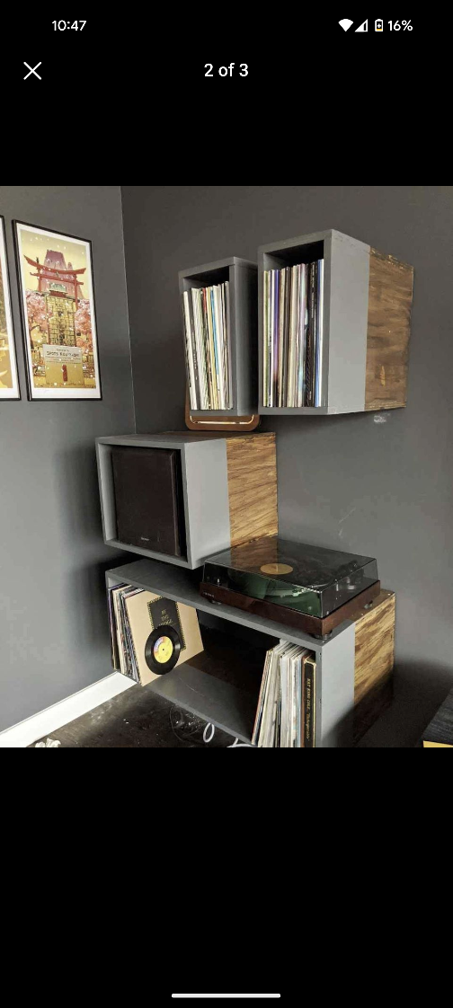 5 piece custom made heavy plywood shelving - photo 2