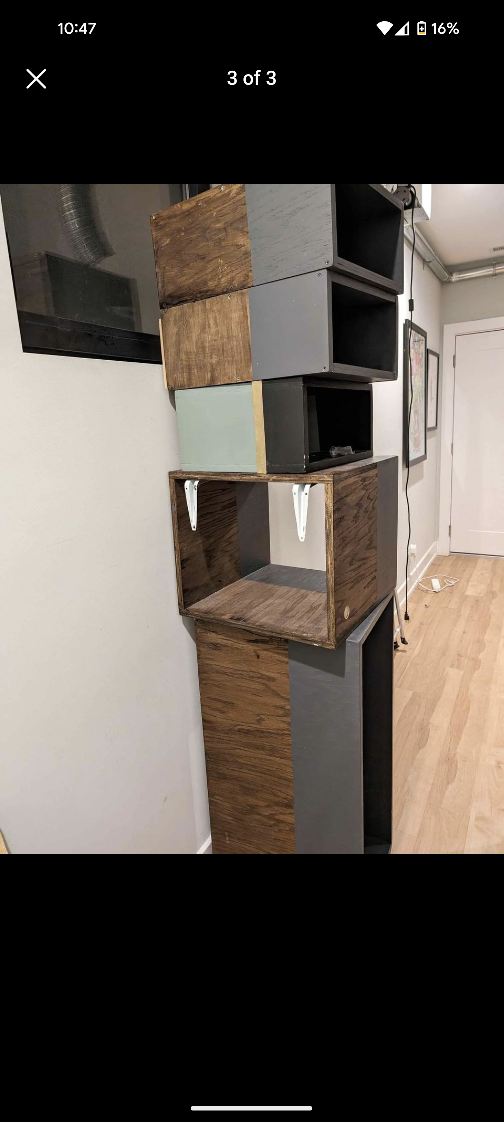 5 piece custom made heavy plywood shelving - photo 3