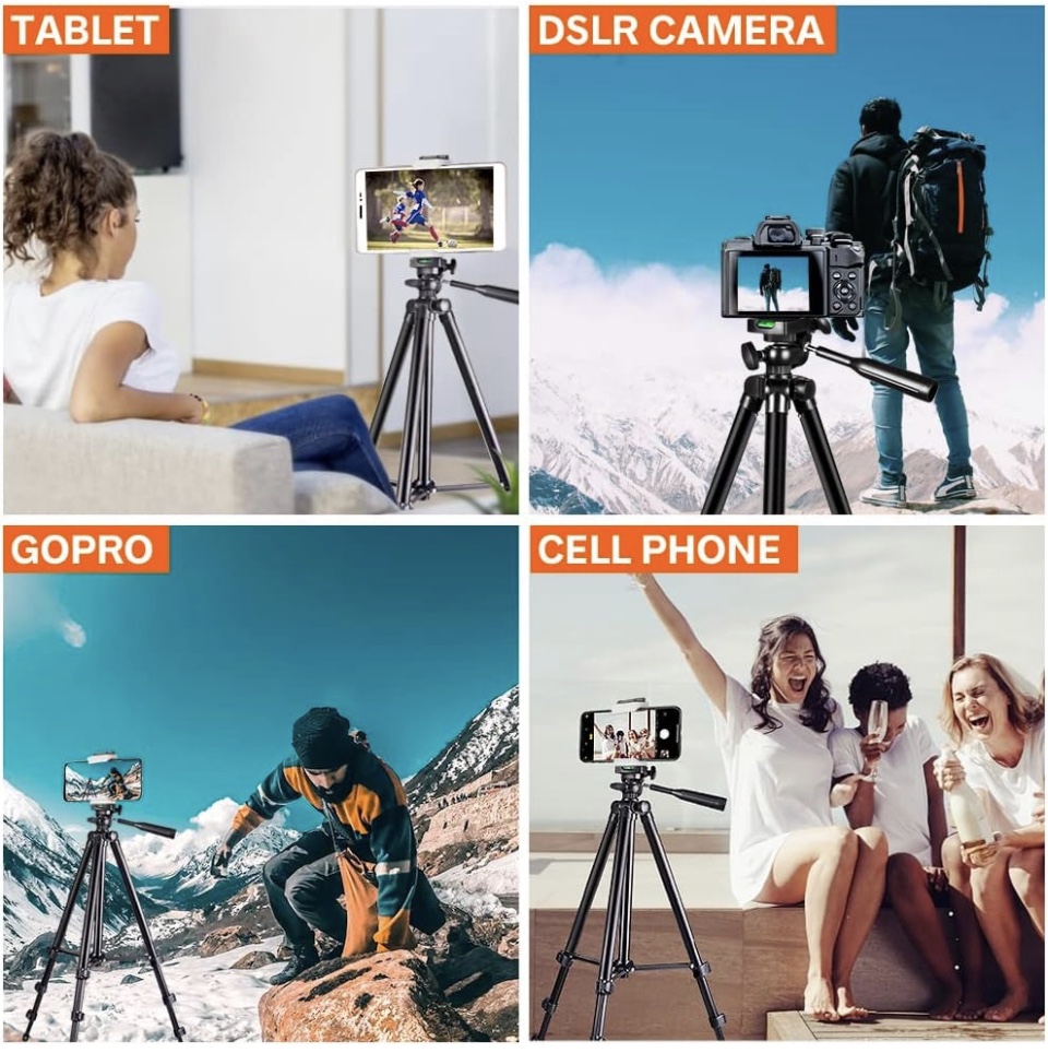 UBeesize Phone Tripod ( 50’’ Extendable ) with remote control image indicator(5)