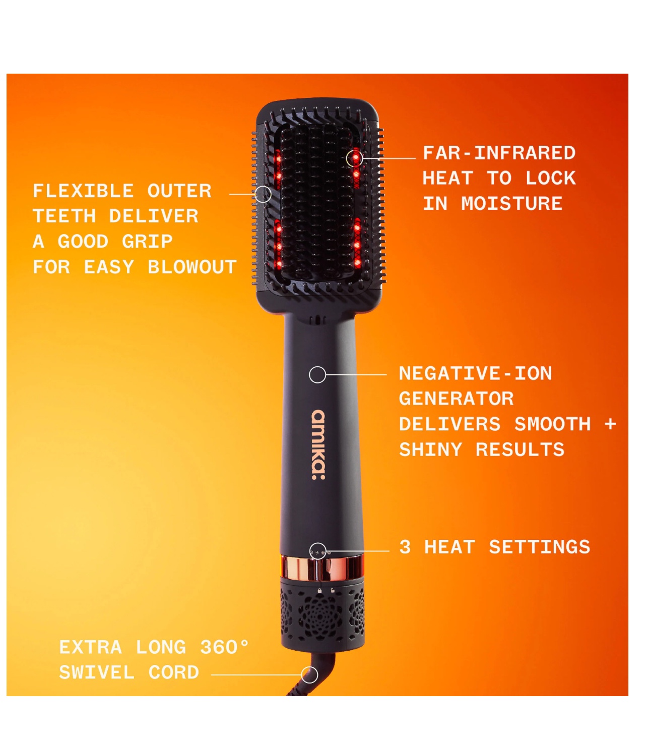 Amika Straightening Blow Dryer Brush - photo 5