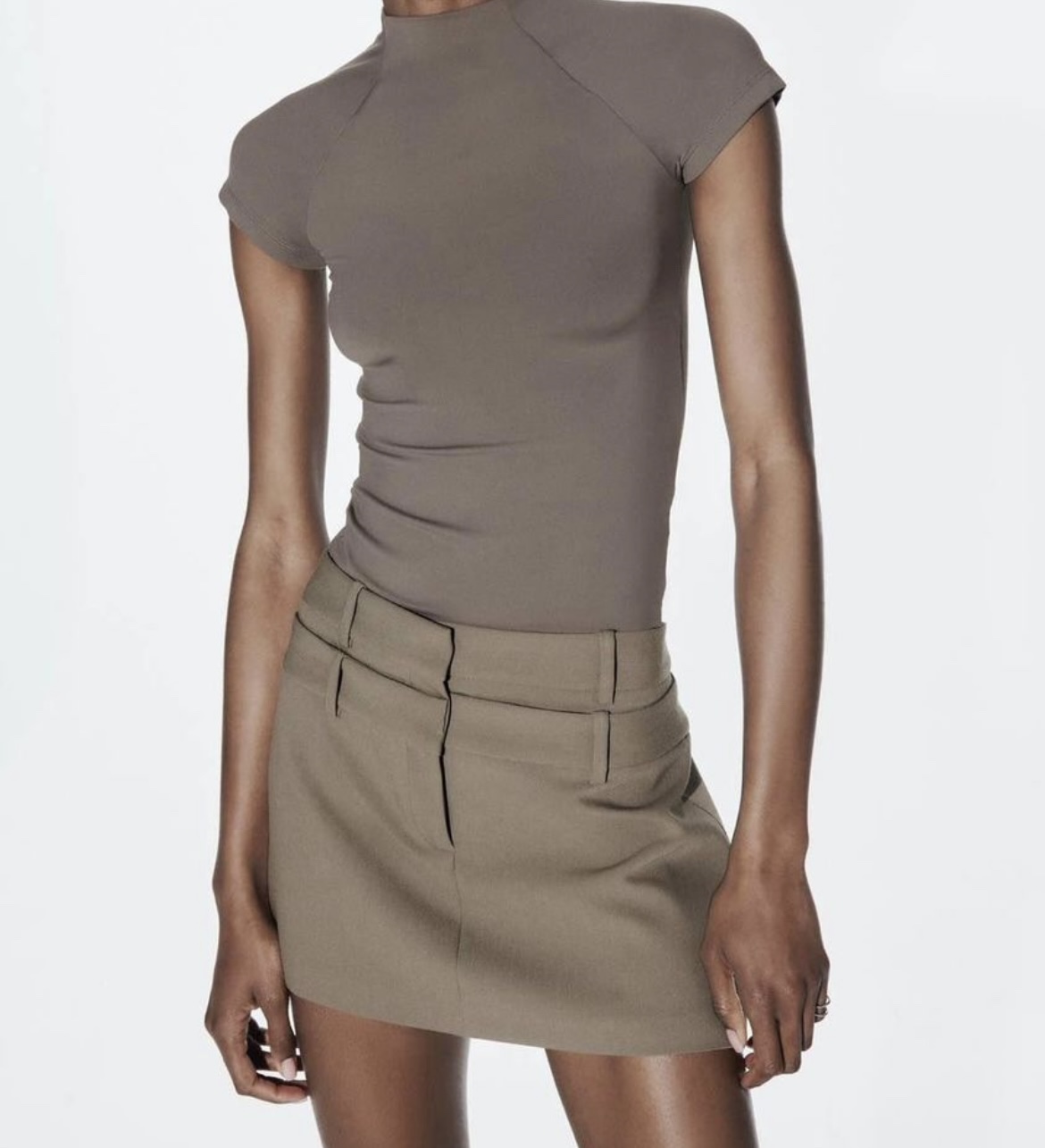 New zara double waistband skort thumbnail