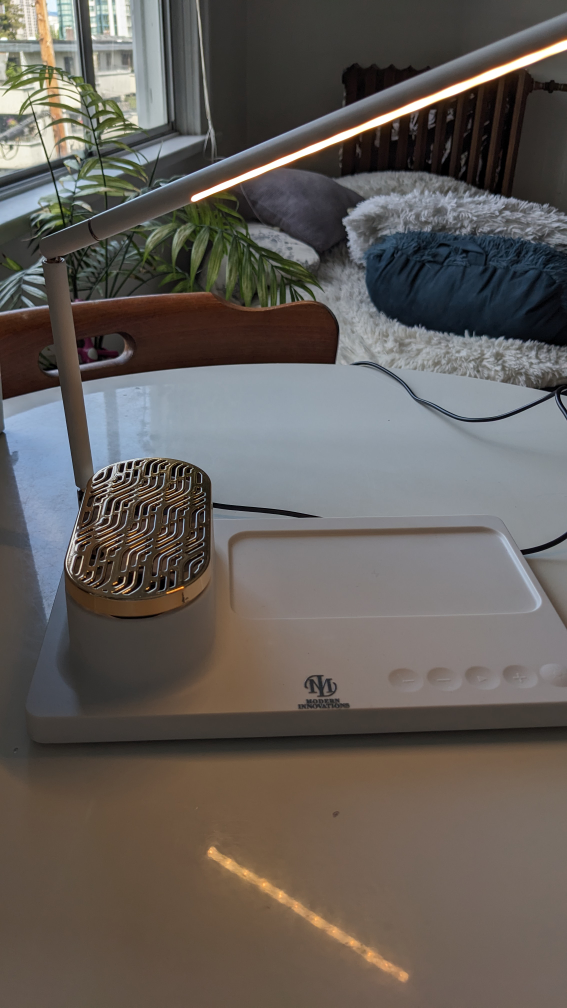 Touch desk lamp with wireless charging station and speaker - photo 2