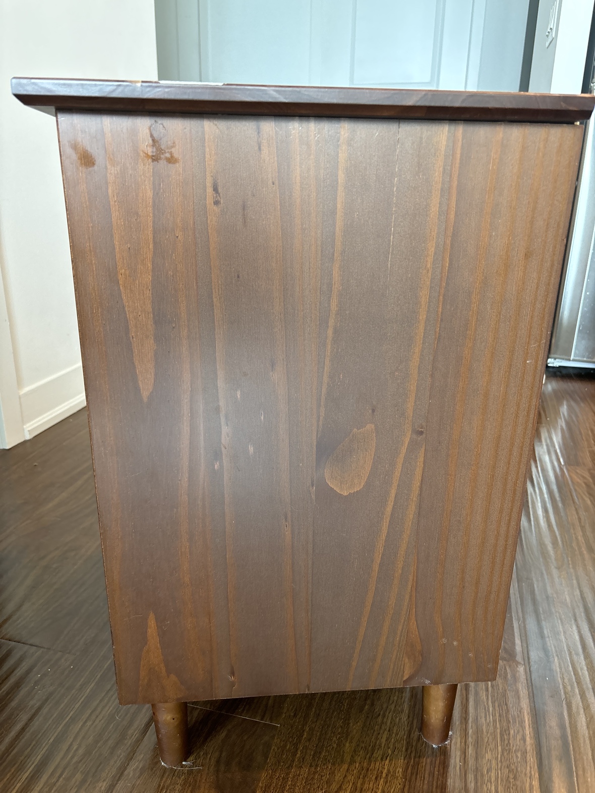 Brown wood bedside table - PICK UP ONLY - photo 2