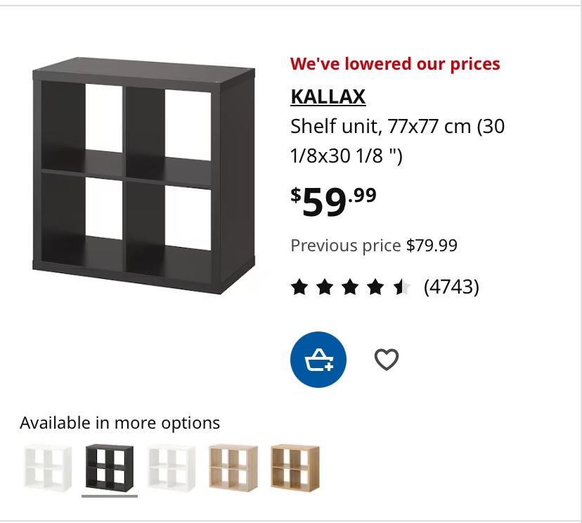 IKEA KALLAX 2x2 shelf 🧡 image indicator(4)