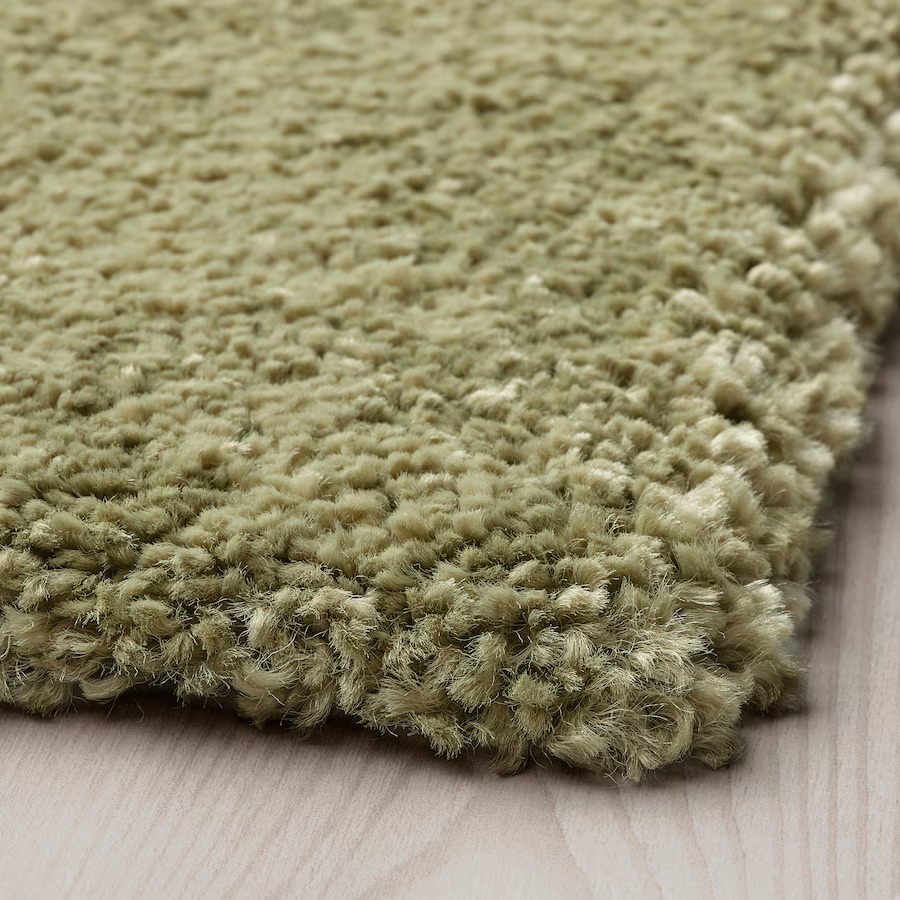 IKEA STOENSE Rug, low pile, light olive-green - photo 2