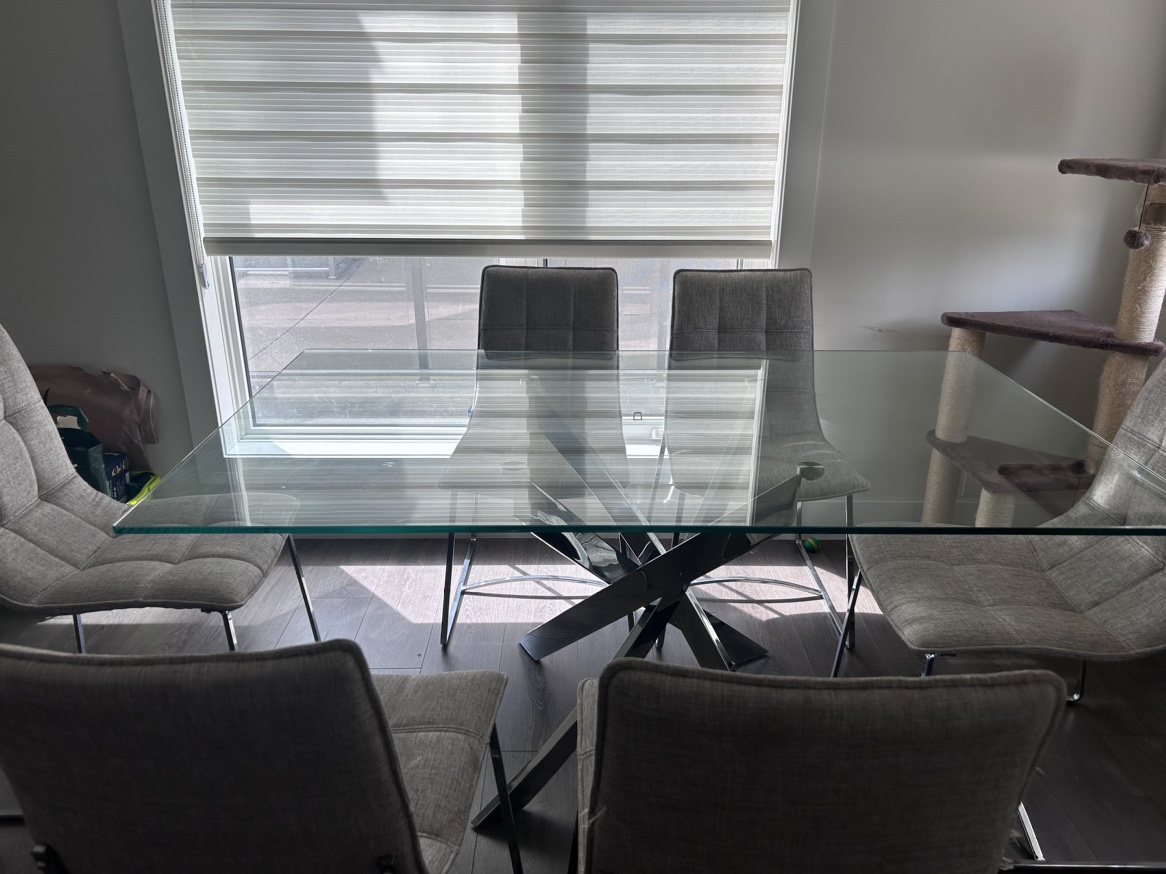 Glass dining table & 6 chairs - photo 3