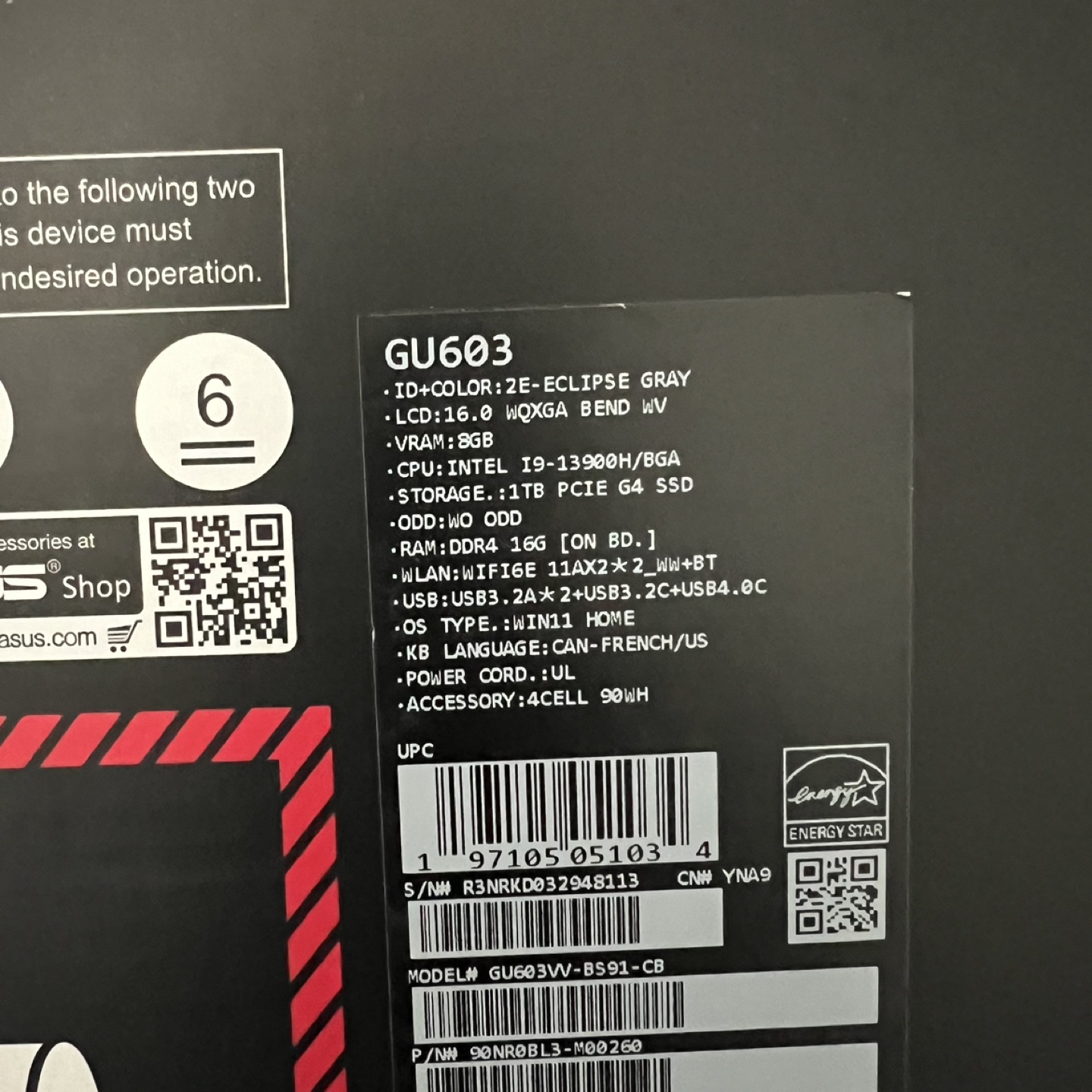 ASUS Zephyrus G16 16" PC Gaming Laptop -(i9/1TB SSD/16 RAM/4060) - photo 4