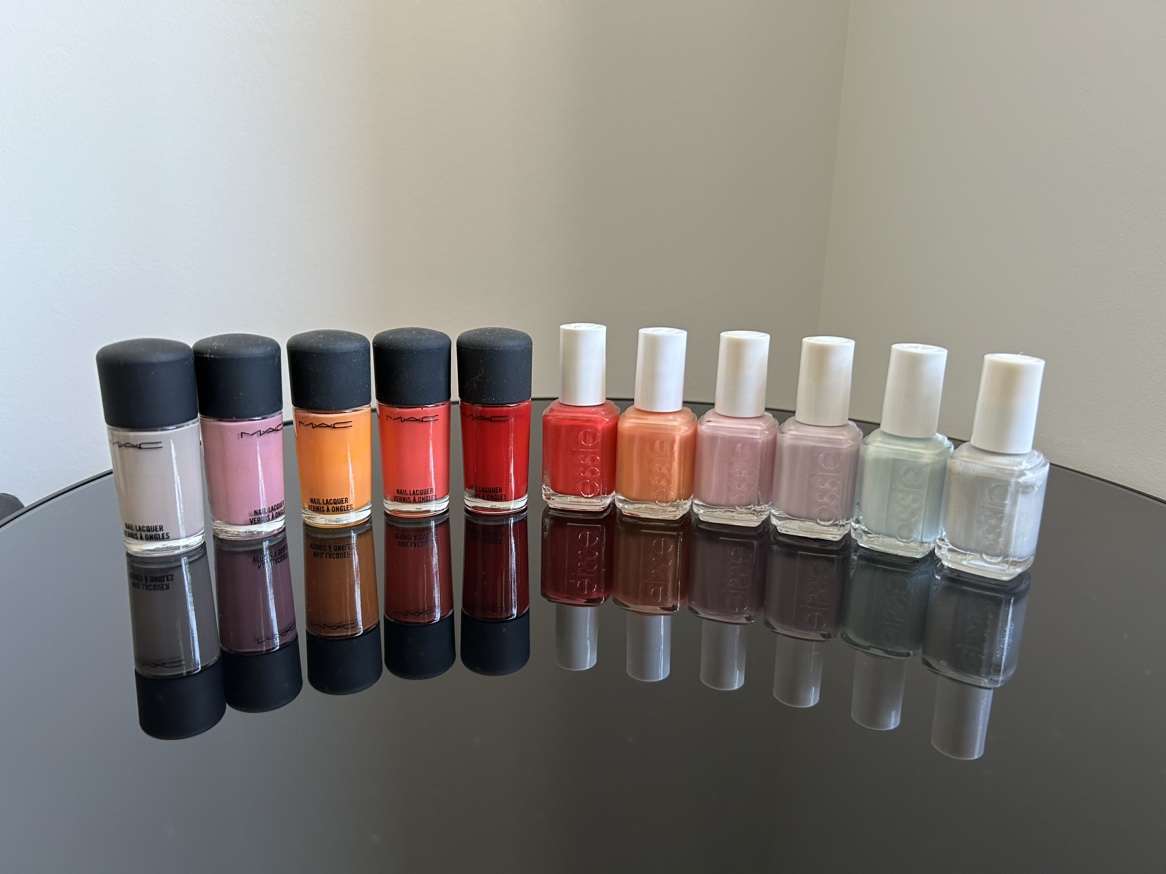 Assorted nail polish
