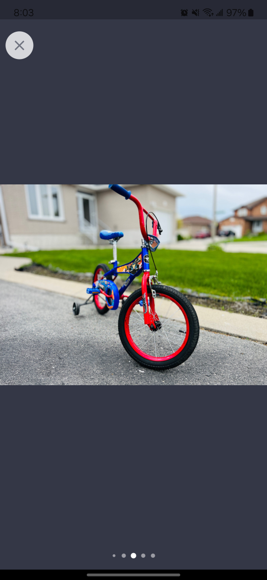 Hot Wheels Themed Kids’ Bike with Matching Helmet image indicator(4)
