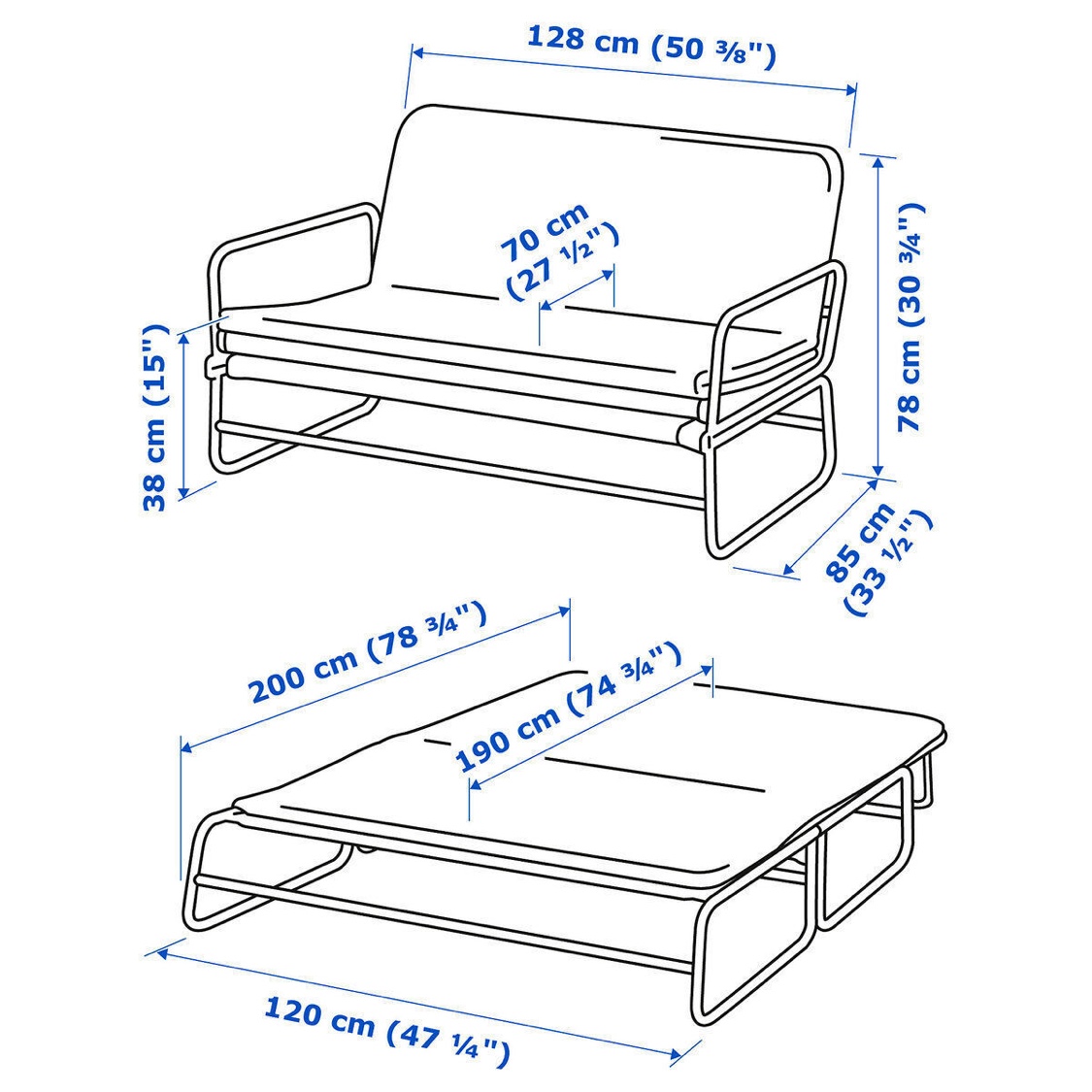 IKEA “Hammarn” Folding Couch - photo 3