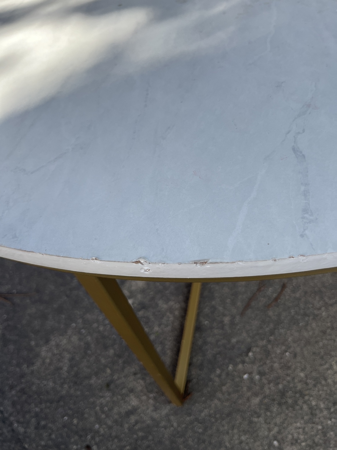 Faux Marble Top Round Coffee Table - photo 3