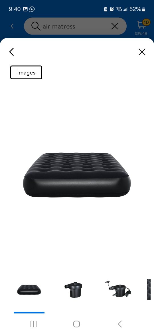air matress with pump twin size thumbnail