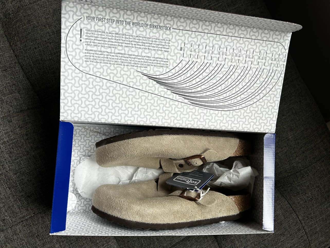 Boston Birkenstock -Tan velvety soft suede leather - size 39 - photo 3