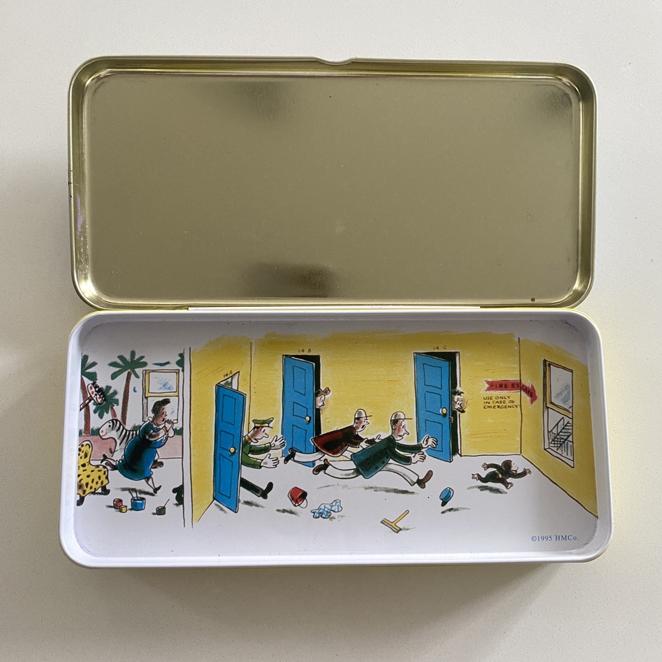 Schylling Curious George 1995 Pencil School Writing Case Vintage image indicator(3)