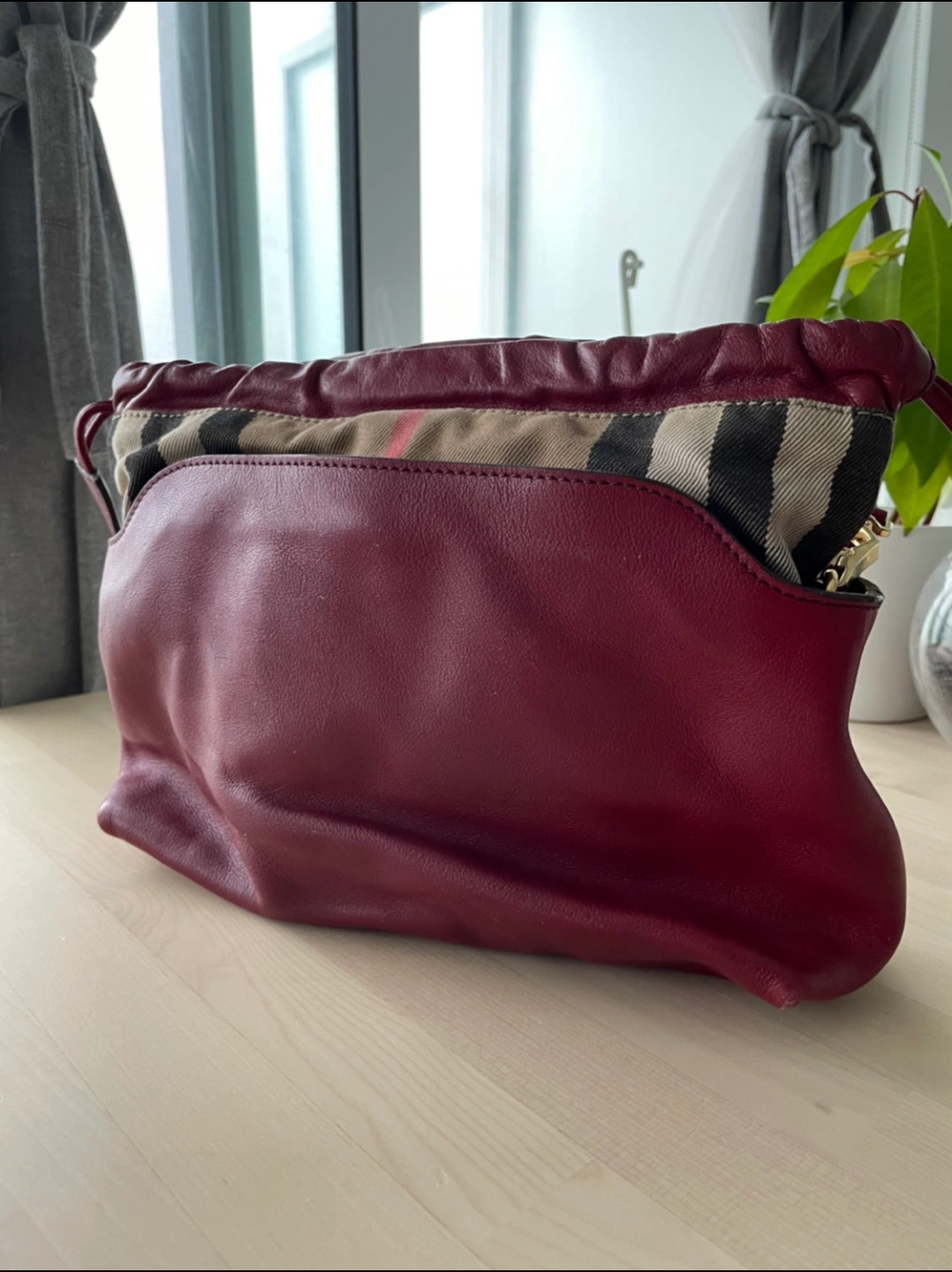 Burberry Little Crush Red Leather & House Check Crossbody Bag - photo 5