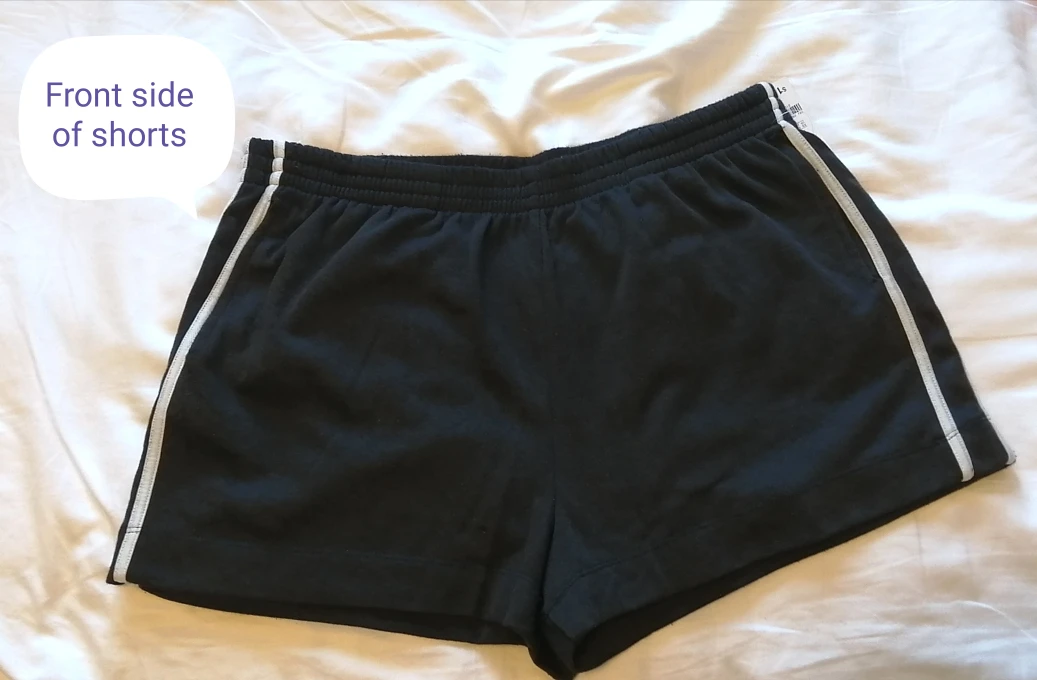 Black XL Cotton blend Shorts with Pockets