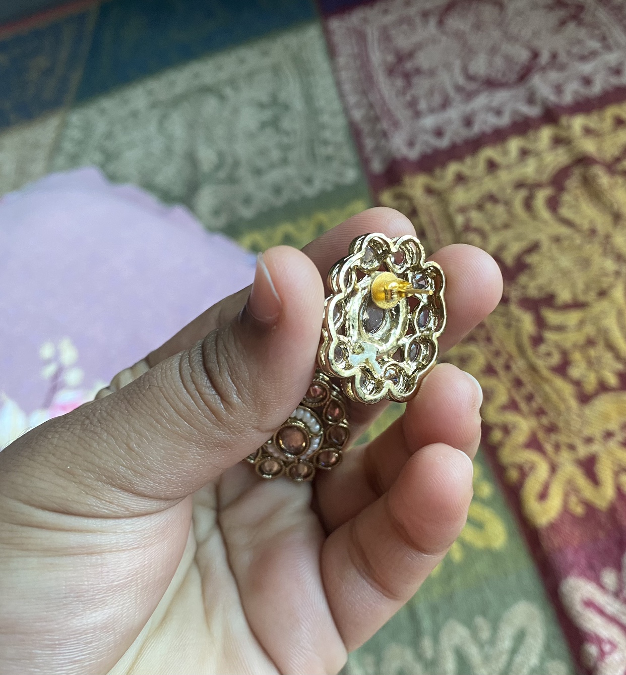 Gold Plated stud Earrings image indicator(2)